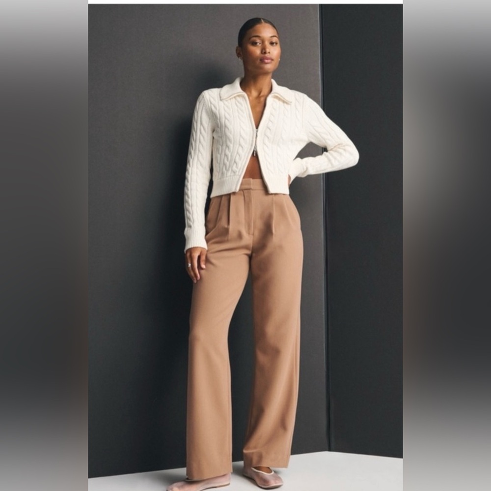 Abercrombie & Fitch Tan Wide Leg Pants